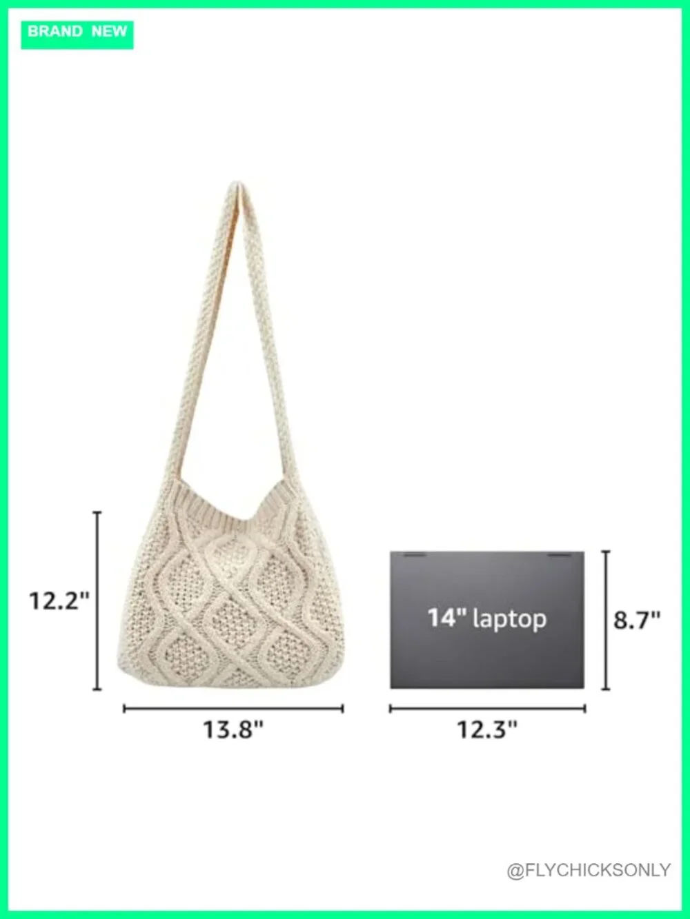 Crochet Shoulder Hobo Knitted Tote Bag Shopping Bag